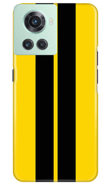 Black Yellow Pattern Mobile Back Case for OnePlus 10R 5G (Design - 336)
