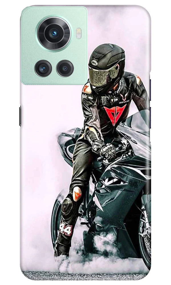 Biker Mobile Back Case for OnePlus 10R 5G (Design - 342)
