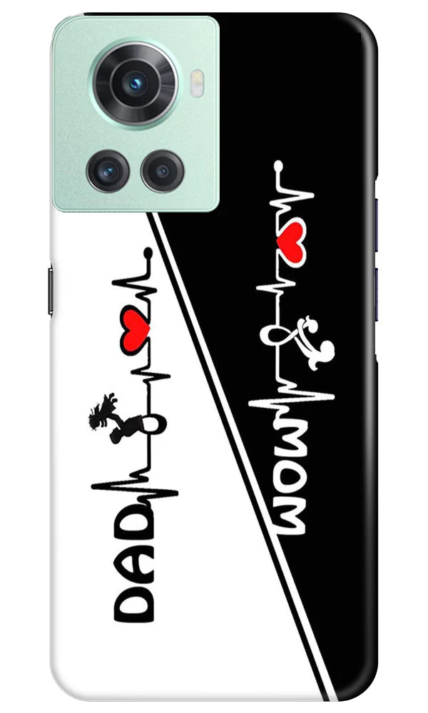 Love Mom Dad Mobile Back Case for OnePlus 10R 5G (Design - 344)