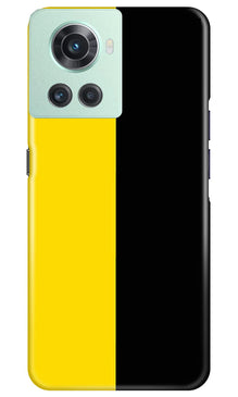 Black Yellow Pattern Mobile Back Case for OnePlus 10R 5G (Design - 354)