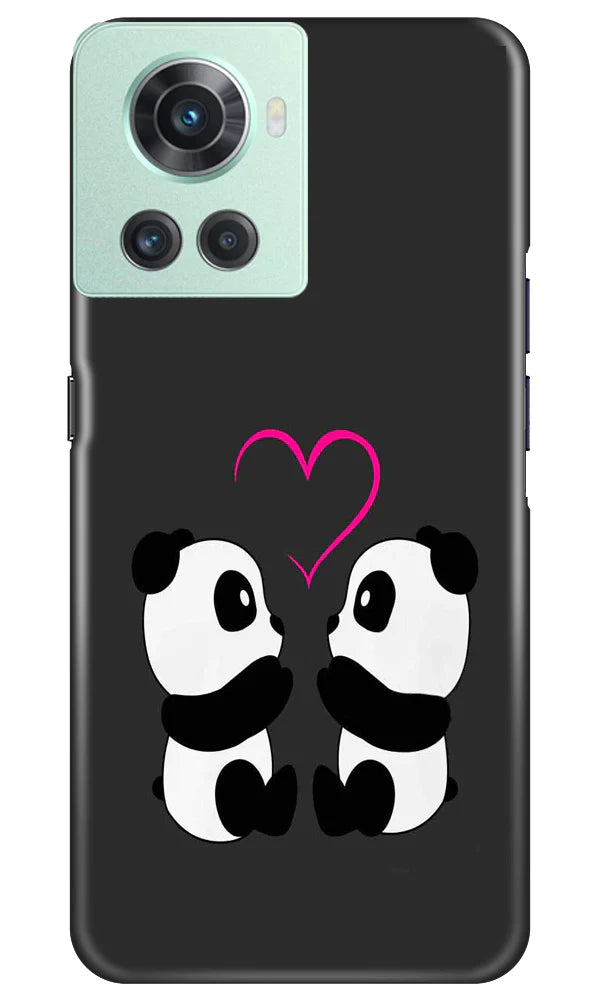 Panda Love Mobile Back Case for OnePlus 10R 5G (Design - 355)