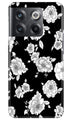 White flowers Black Background Case for OnePlus 10T 5G