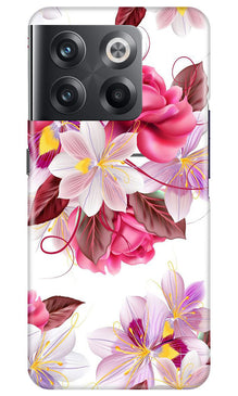 Beautiful flowers Mobile Back Case for OnePlus 10T 5G (Design - 23)