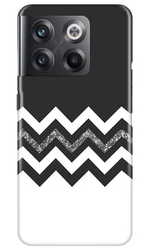 Black white Pattern2Mobile Back Case for OnePlus 10T 5G (Design - 83)