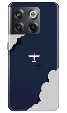 Clouds Plane Mobile Back Case for OnePlus 10T 5G (Design - 165)