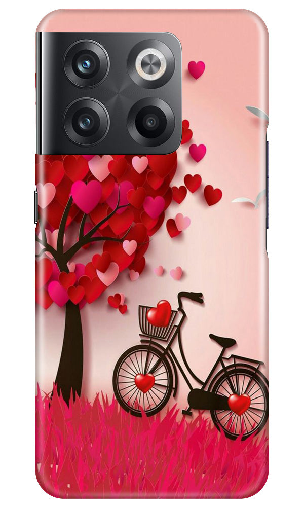 Red Heart Cycle Case for OnePlus 10T 5G (Design No. 191)