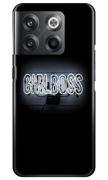 Girl Boss Black Mobile Back Case for OnePlus 10T 5G (Design - 237)