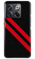 Black Red Pattern Mobile Back Case for OnePlus 10T 5G (Design - 332)