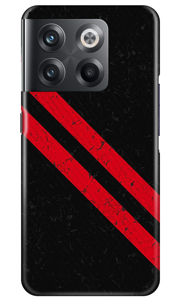Black Red Pattern Mobile Back Case for OnePlus 10T 5G (Design - 332)