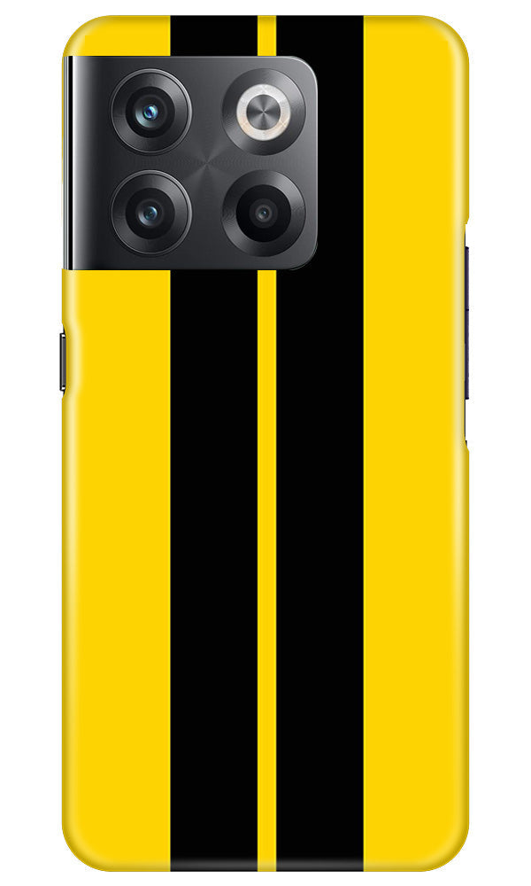 Black Yellow Pattern Mobile Back Case for OnePlus 10T 5G (Design - 336)
