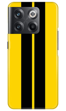 Black Yellow Pattern Mobile Back Case for OnePlus 10T 5G (Design - 336)