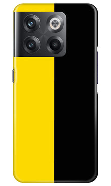 Black Yellow Pattern Mobile Back Case for OnePlus 10T 5G (Design - 354)