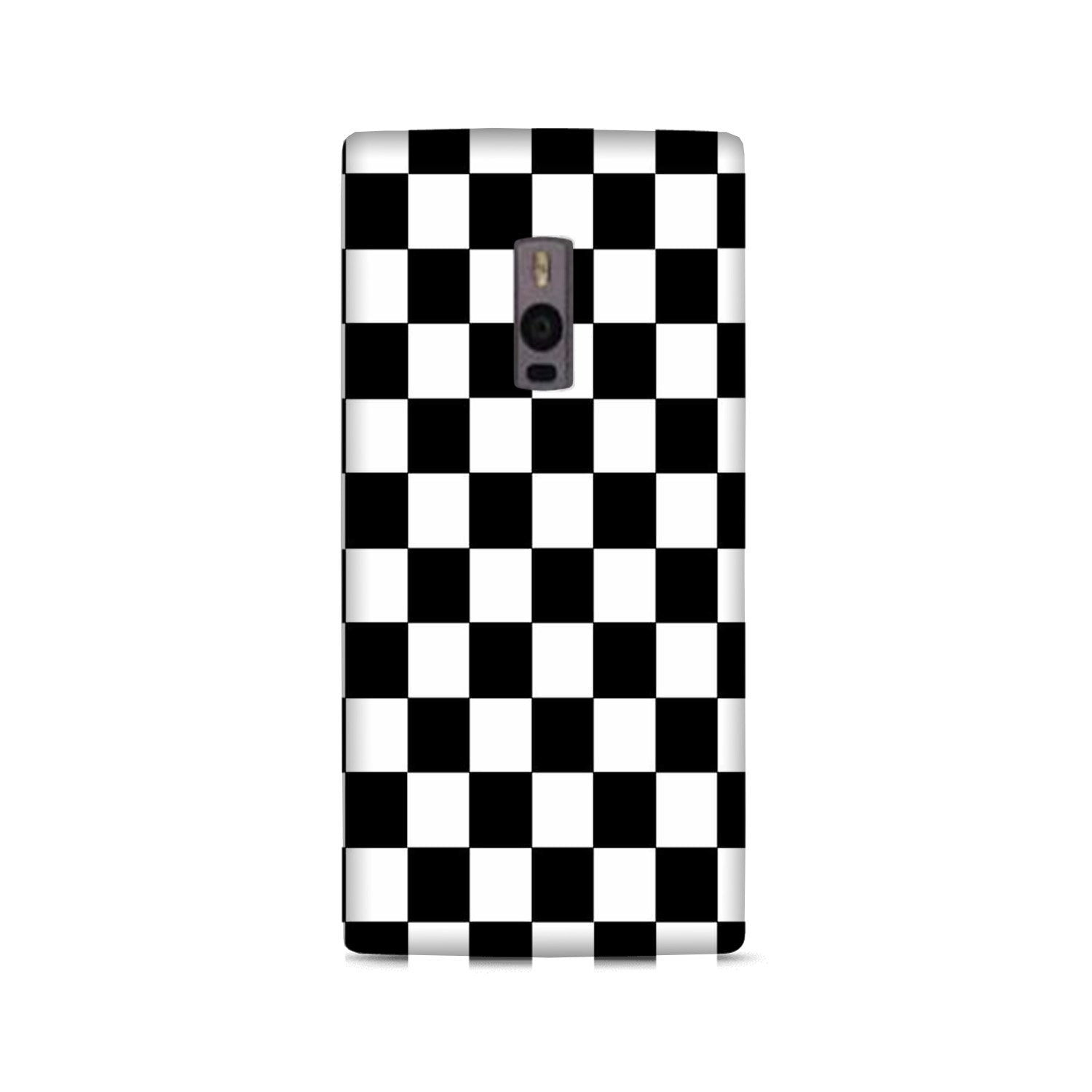 Black White Boxes Mobile Back Case for OnePlus 2   (Design - 372)