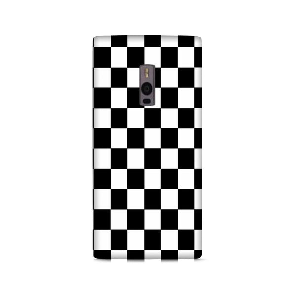 Black White Boxes Mobile Back Case for OnePlus 2   (Design - 372)