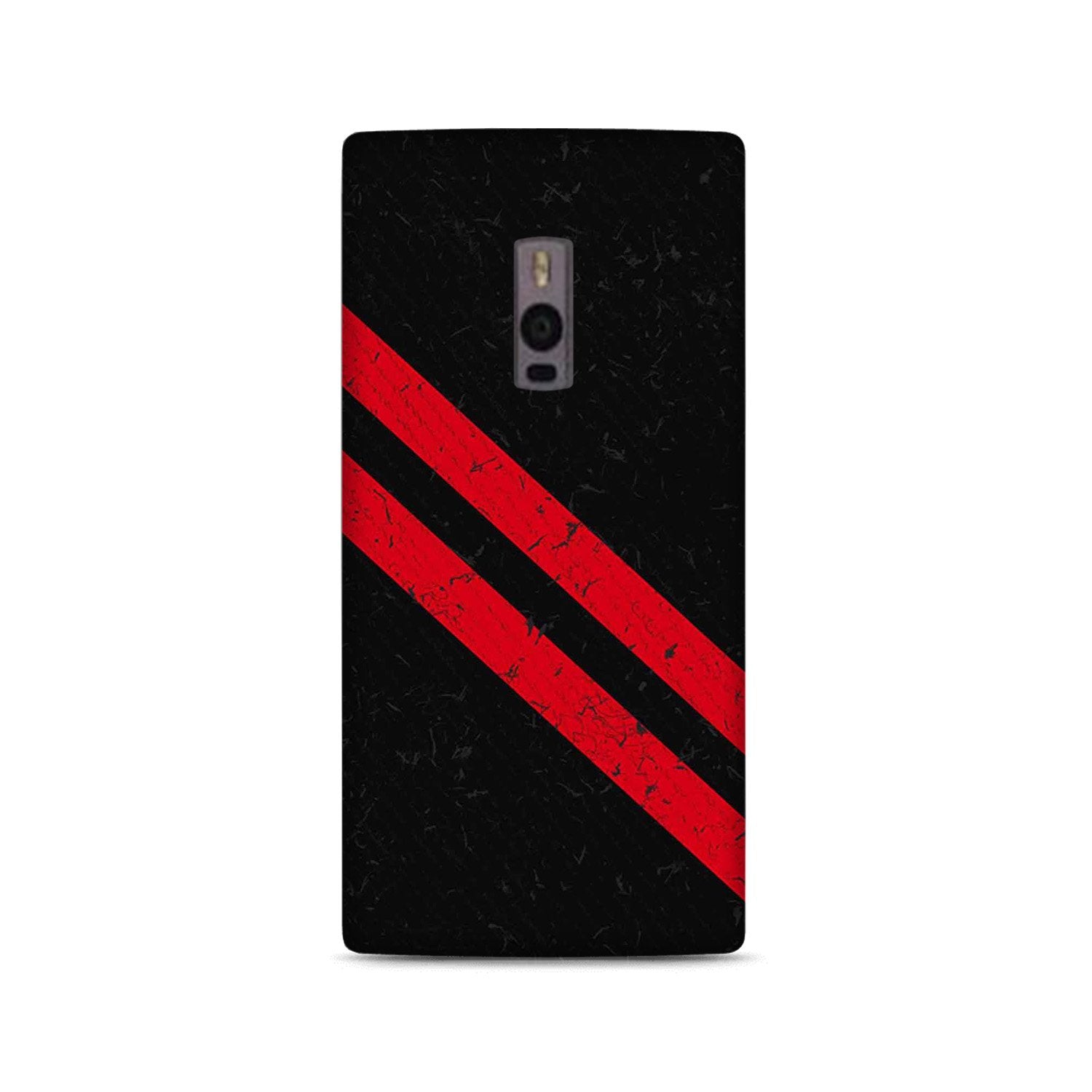 Black Red Pattern Mobile Back Case for OnePlus 2   (Design - 373)
