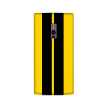 Black Yellow Pattern Mobile Back Case for OnePlus 2   (Design - 377)