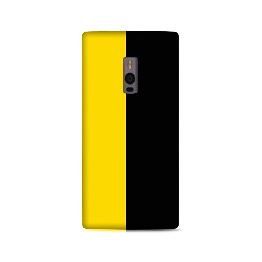 Black Yellow Pattern Mobile Back Case for OnePlus 2   (Design - 397)