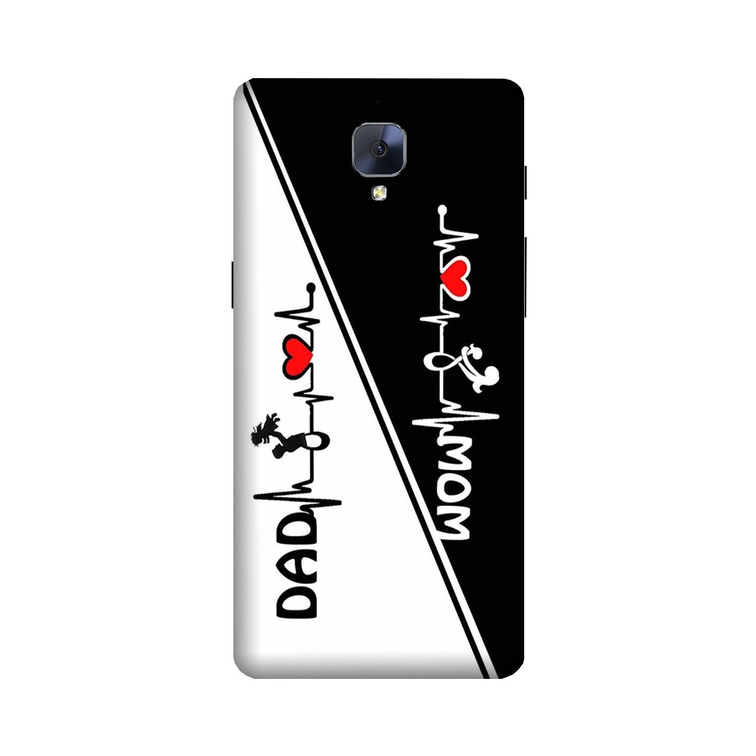 Love Mom Dad Mobile Back Case for OnePlus 3 / 3T   (Design - 385)