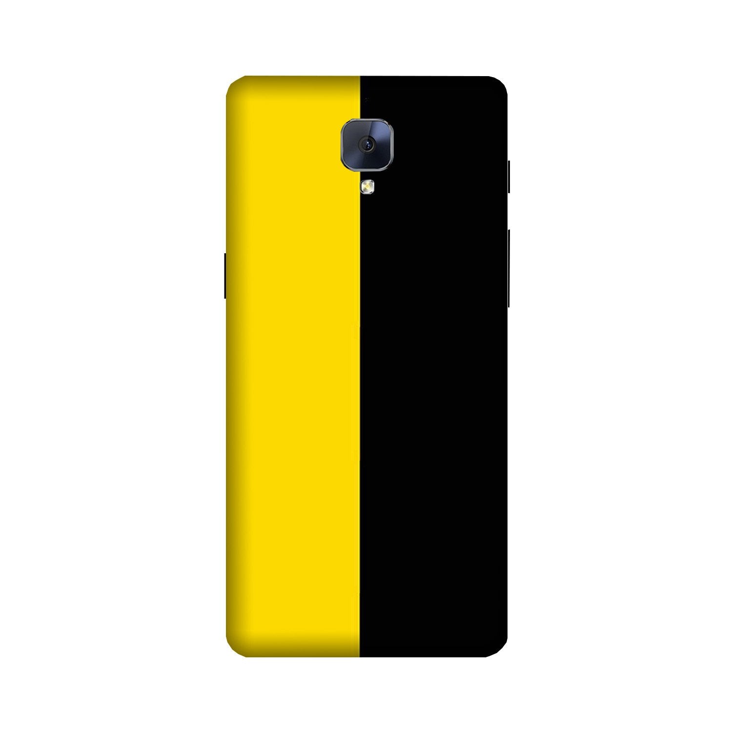 Black Yellow Pattern Mobile Back Case for OnePlus 3 / 3T   (Design - 397)