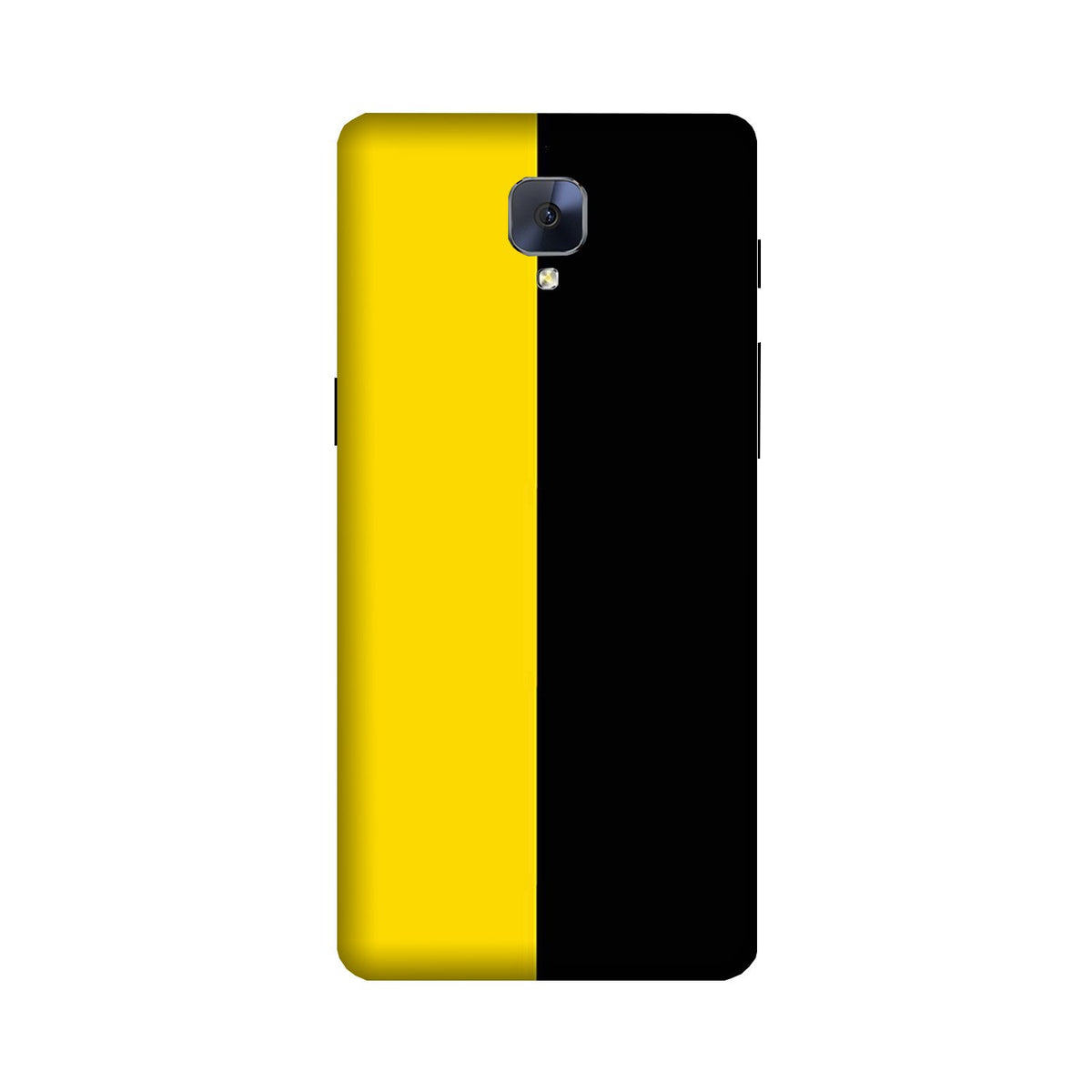 Black Yellow Pattern Mobile Back Case for OnePlus 3 / 3T   (Design - 397)