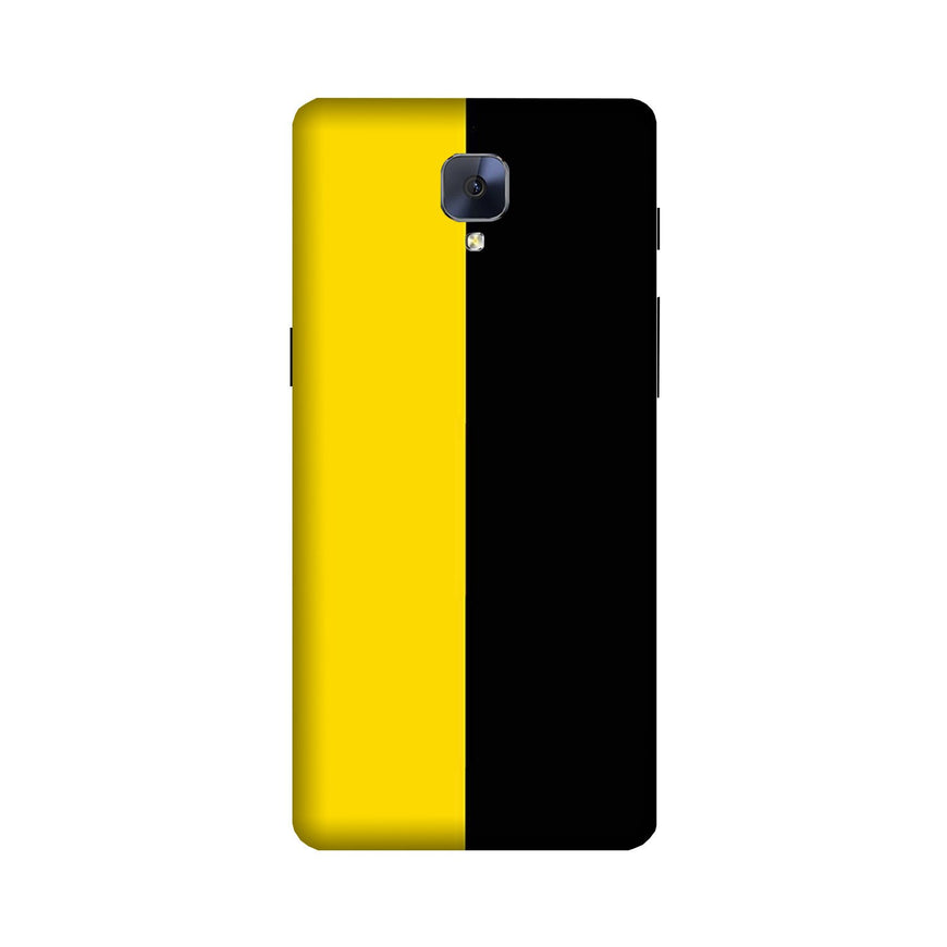 Black Yellow Pattern Mobile Back Case for OnePlus 3 / 3T   (Design - 397)