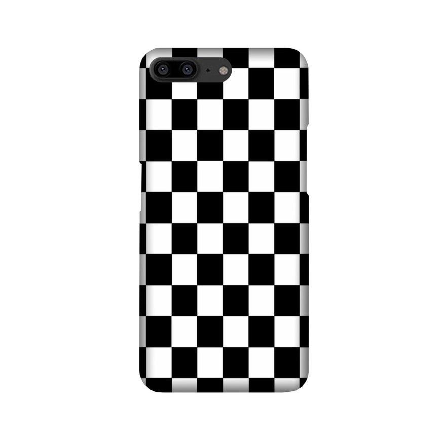 Black White Boxes Mobile Back Case for OnePlus 5   (Design - 372)