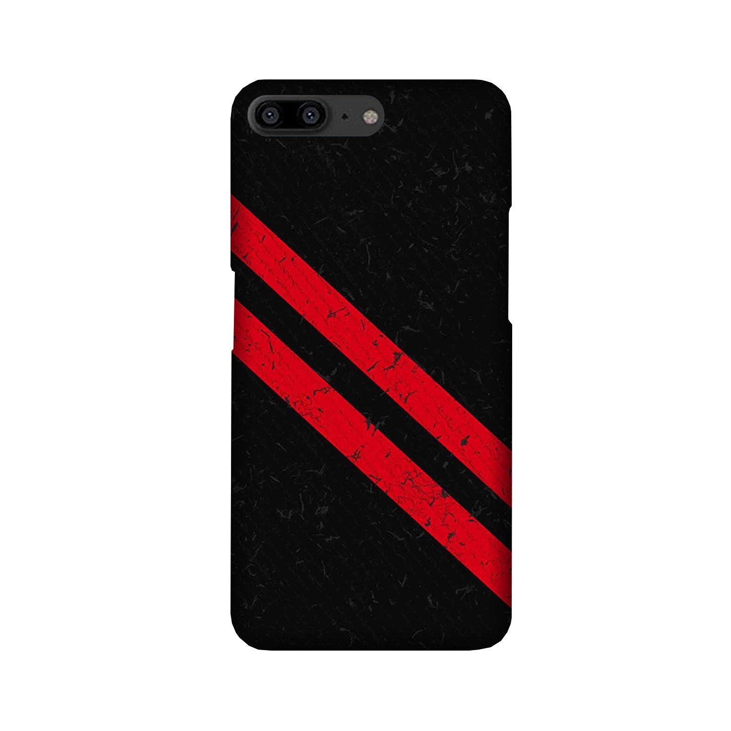 Black Red Pattern Mobile Back Case for OnePlus 5   (Design - 373)