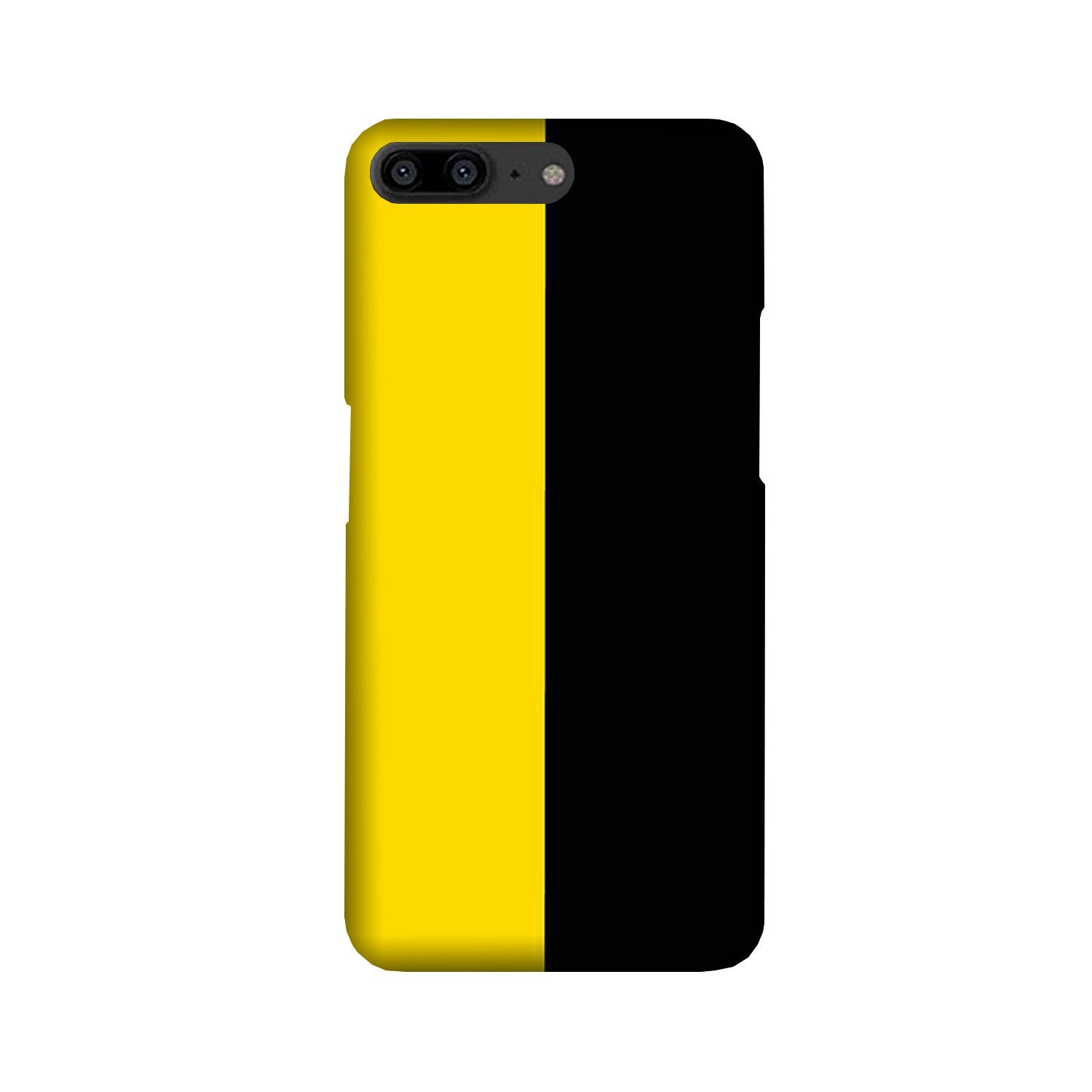 Black Yellow Pattern Mobile Back Case for OnePlus 5   (Design - 397)