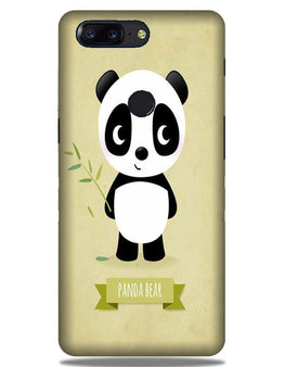 Panda Bear Mobile Back Case for OnePlus 5T (Design - 317)