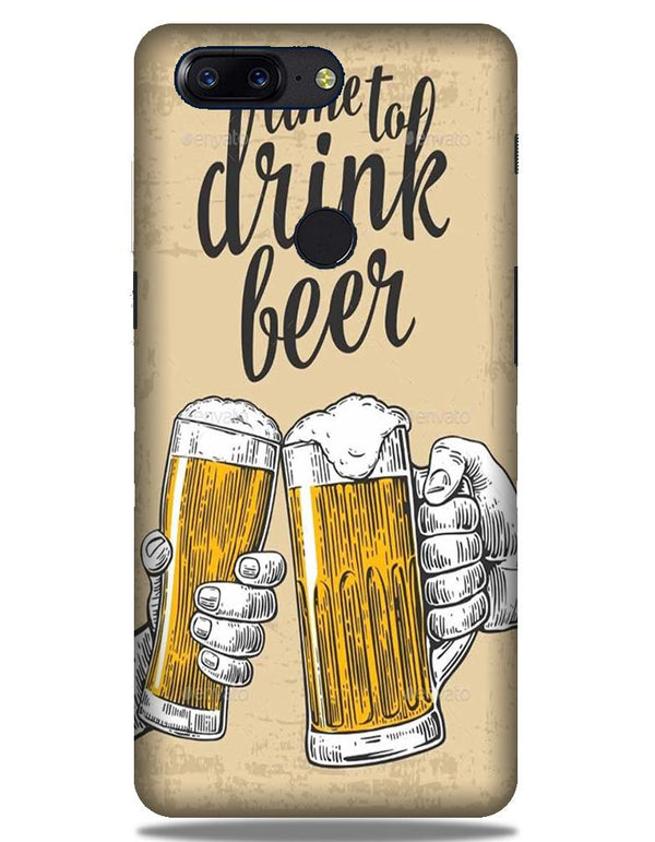 Drink Beer Mobile Back Case for OnePlus 5T   (Design - 328)