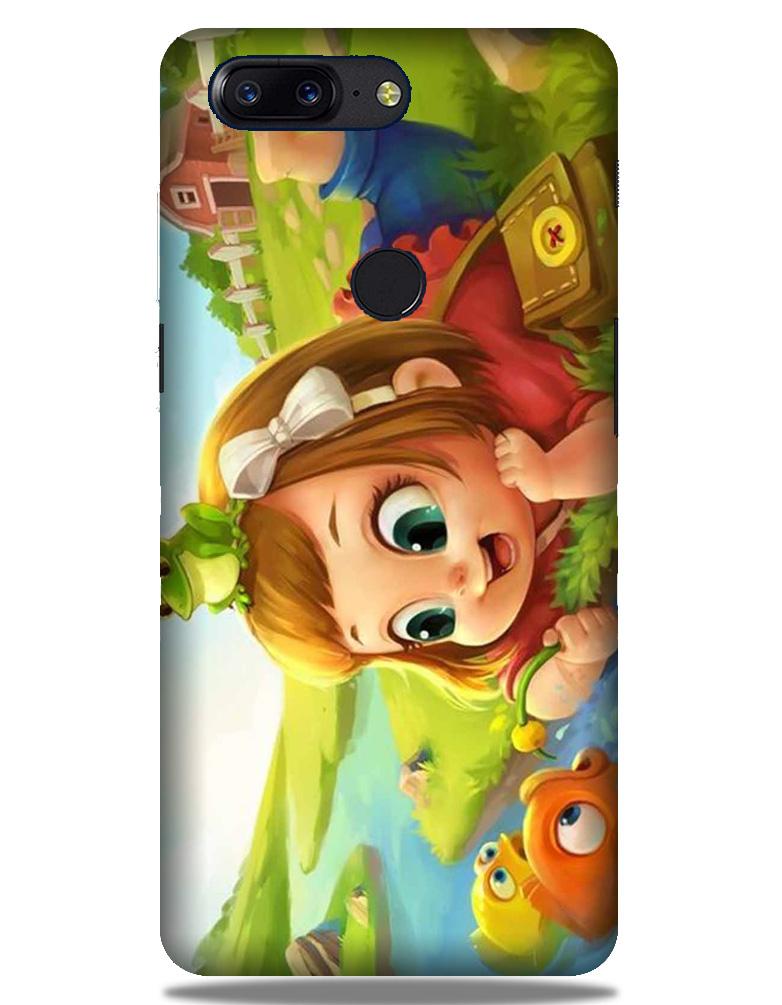 Baby Girl Mobile Back Case for OnePlus 5T   (Design - 339)