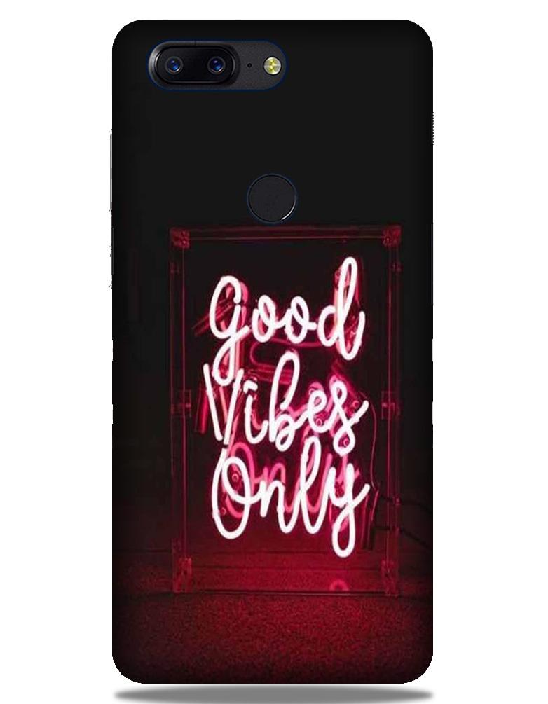 Good Vibes Only Mobile Back Case for OnePlus 5T   (Design - 354)