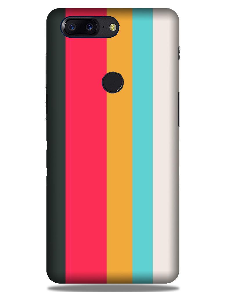 Color Pattern Mobile Back Case for OnePlus 5T   (Design - 369)