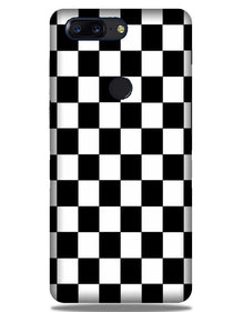 Black White Boxes Mobile Back Case for OnePlus 5T   (Design - 372)