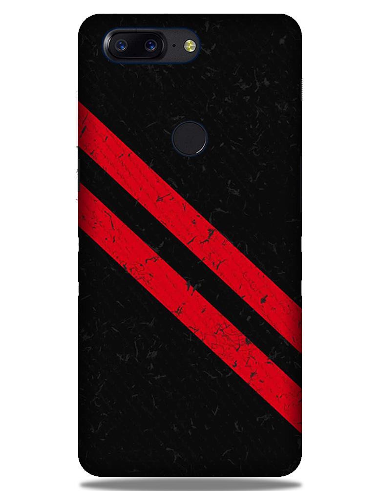 Black Red Pattern Mobile Back Case for OnePlus 5T   (Design - 373)