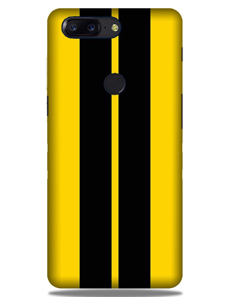 Black Yellow Pattern Mobile Back Case for OnePlus 5T   (Design - 377)