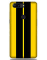 Black Yellow Pattern Mobile Back Case for OnePlus 5T   (Design - 377)