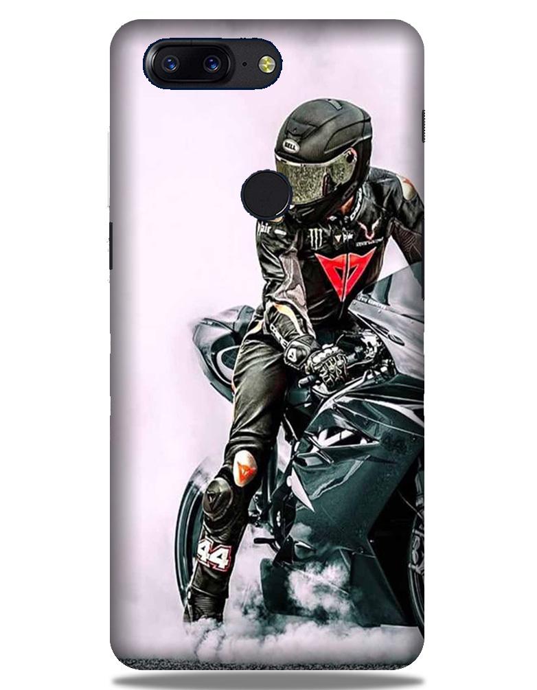 Biker Mobile Back Case for OnePlus 5T   (Design - 383)