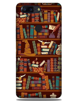 Book Shelf Mobile Back Case for OnePlus 5T (Design - 390)