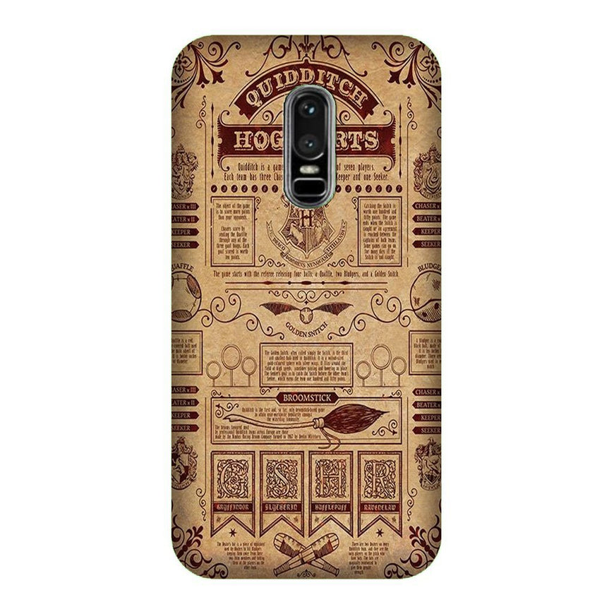 Hogwarts Mobile Back Case for OnePlus 6   (Design - 304)