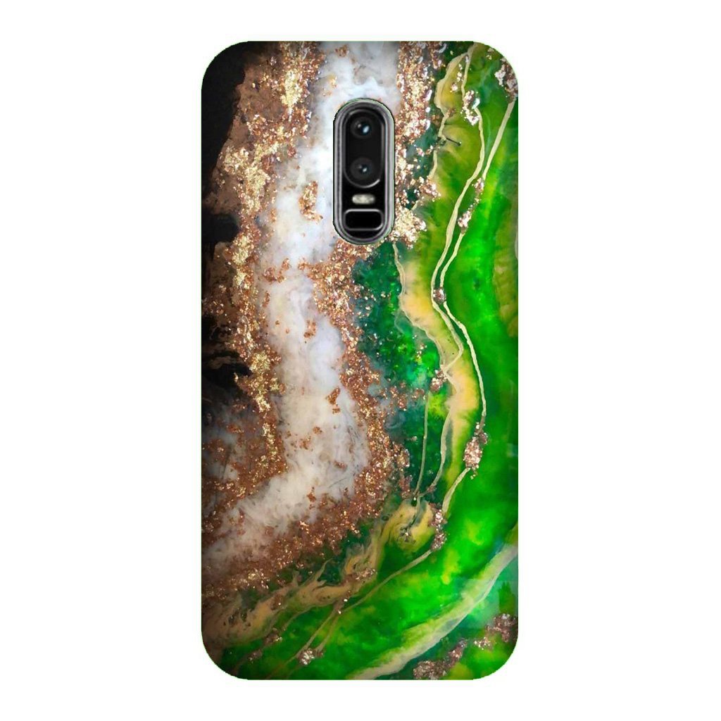 Marble Texture Mobile Back Case for OnePlus 6 (Design - 307)