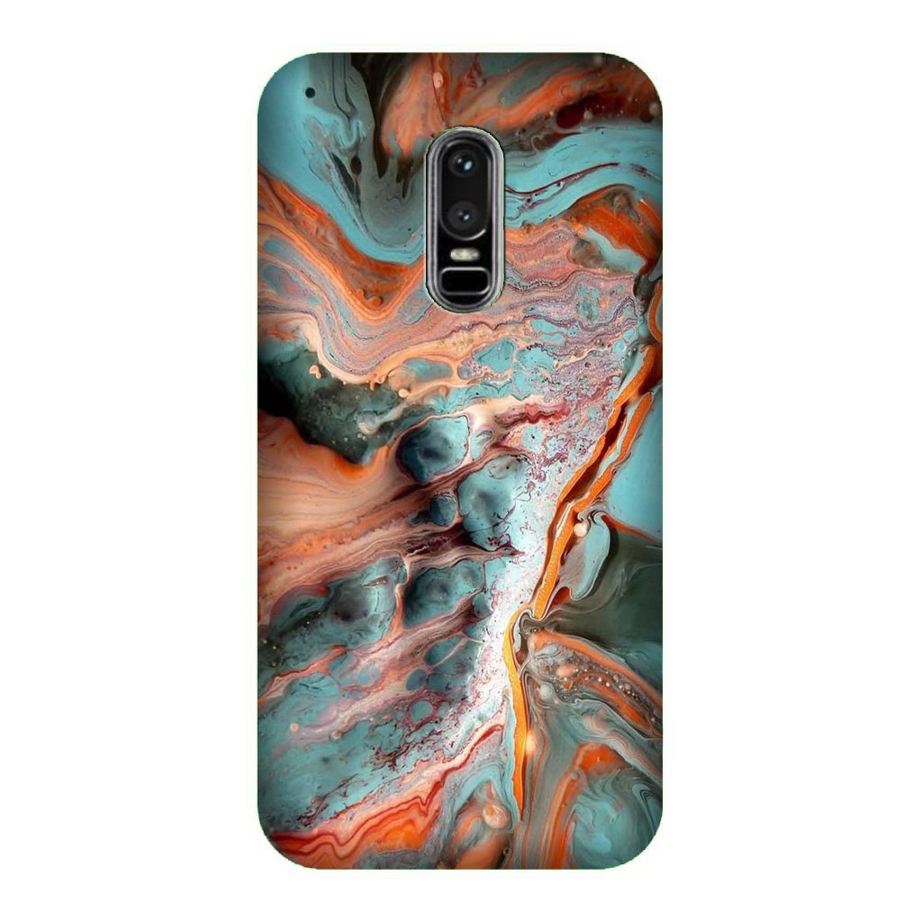 Marble Texture Mobile Back Case for OnePlus 6 (Design - 309)