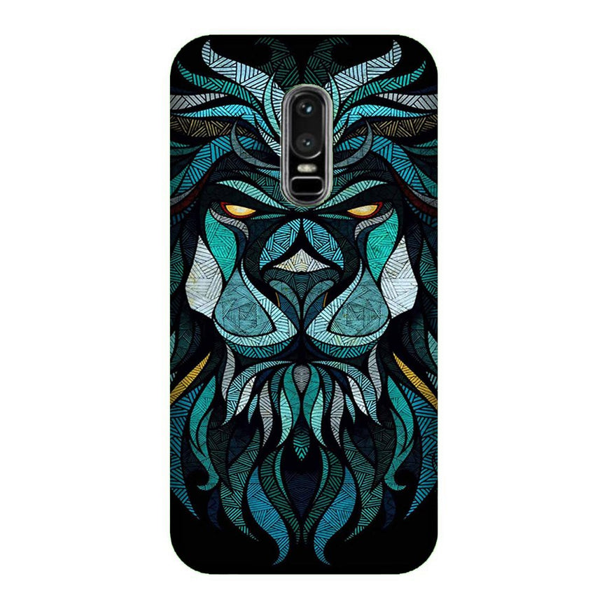 Lion Mobile Back Case for OnePlus 6   (Design - 314)