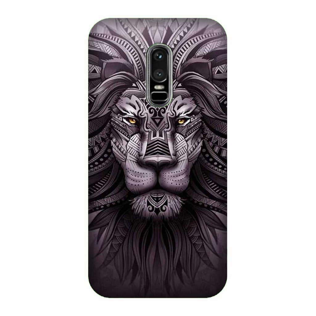Lion Mobile Back Case for OnePlus 6 (Design - 315)