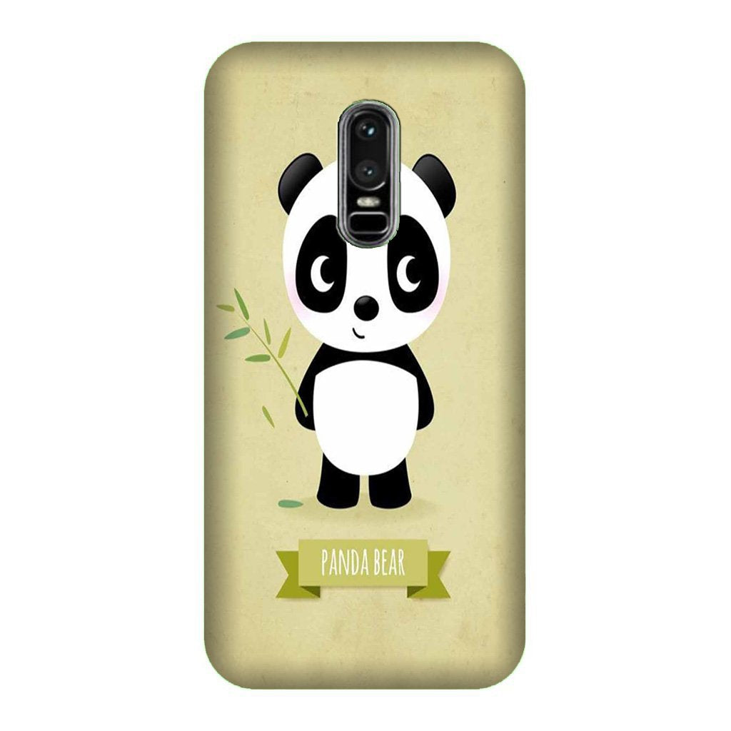 Panda Bear Mobile Back Case for OnePlus 6 (Design - 317)