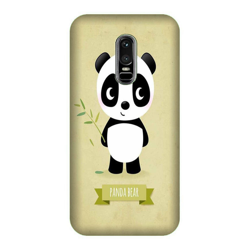 Panda Bear Mobile Back Case for OnePlus 6   (Design - 317)