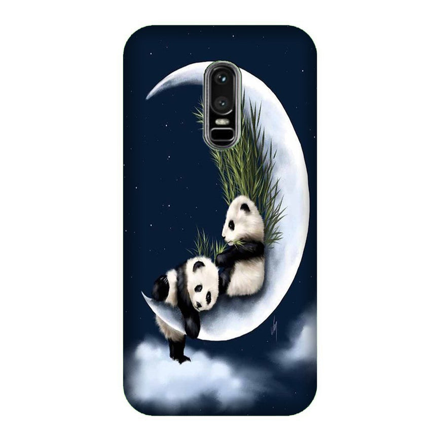 Panda Moon Mobile Back Case for OnePlus 6   (Design - 318)