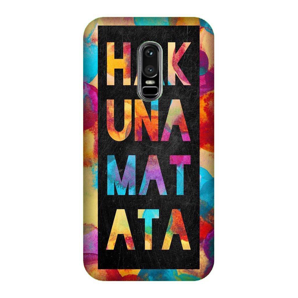 Hakuna Matata Mobile Back Case for OnePlus 6 (Design - 323)