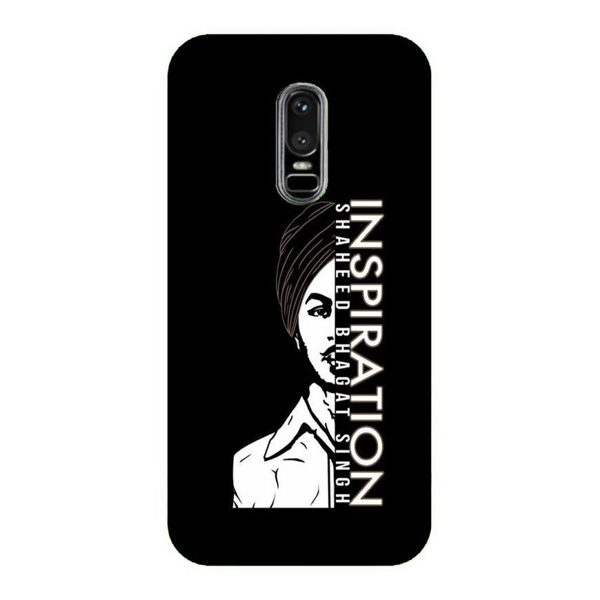Bhagat Singh Mobile Back Case for OnePlus 6   (Design - 329)