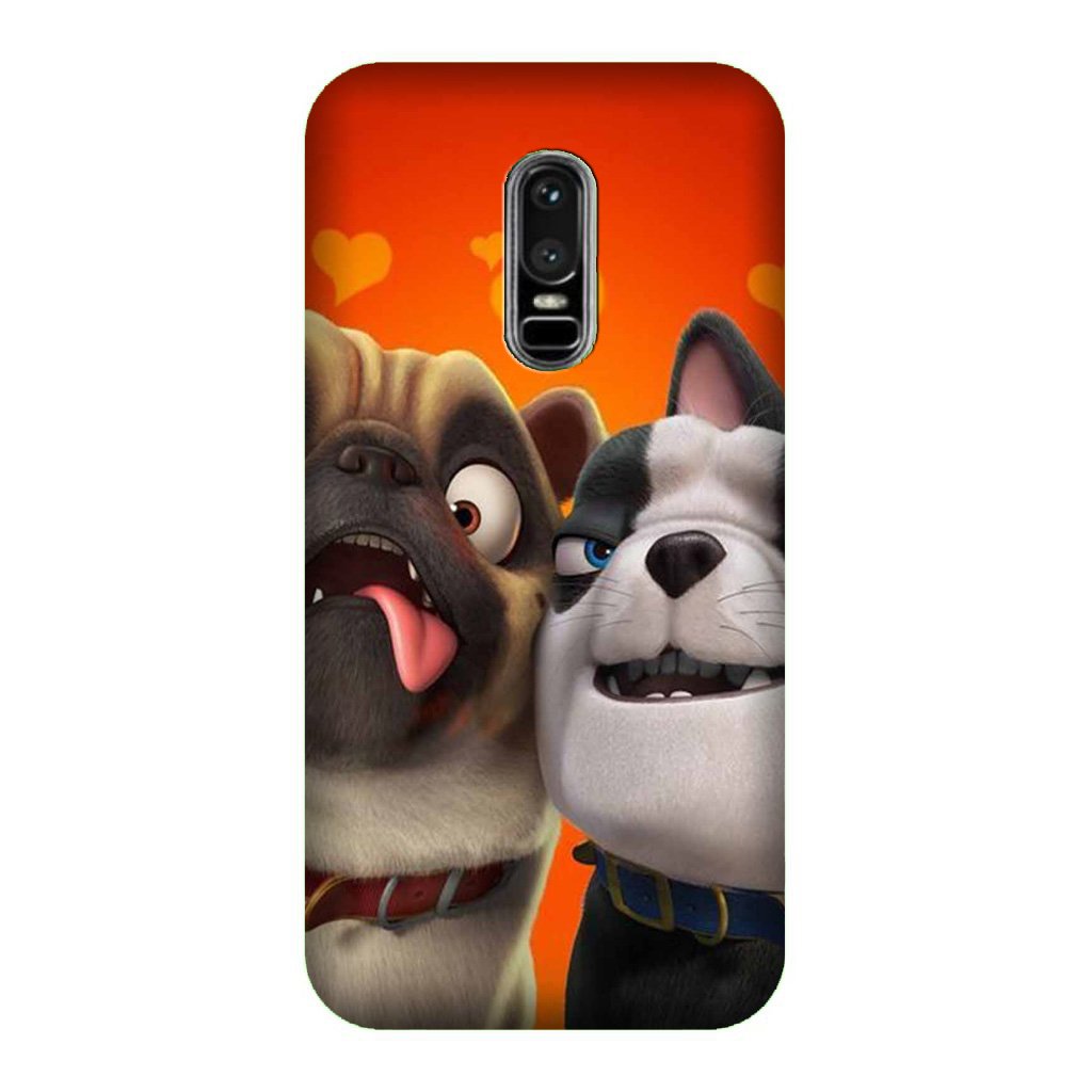 Dog Puppy Mobile Back Case for OnePlus 6 (Design - 350)
